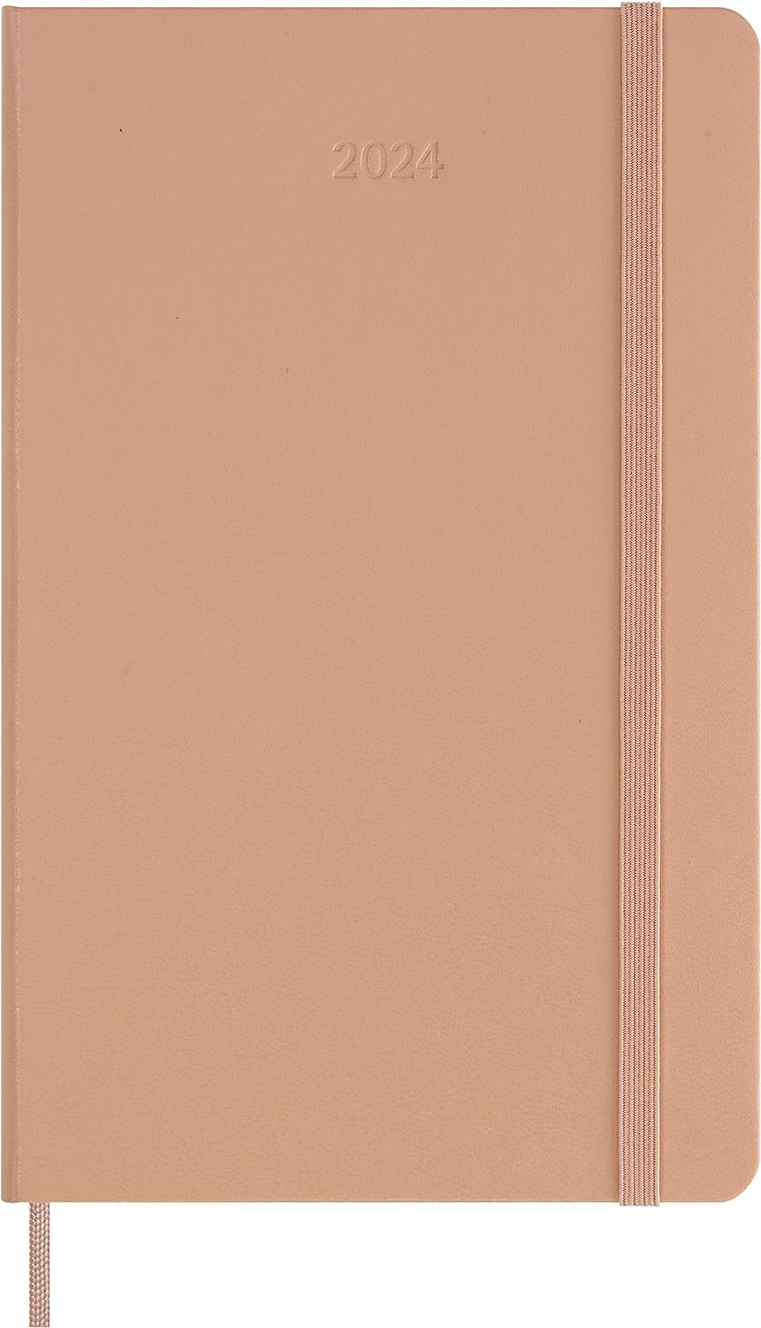 Agenda 2024 12Months Weekly Planner Large, Hard Cover Sandy