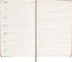 Agenda 2024 - 12-Months Weekly Planner - Large, Hard Cover - Sandy Brown