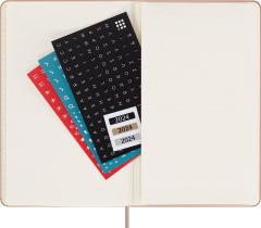 Agenda 2024 - 12-Months Weekly Planner - Large, Hard Cover - Sandy Brown