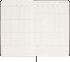 Agenda nedatata - 12-Month Weekly Planner - Large, Hard Cover - Black