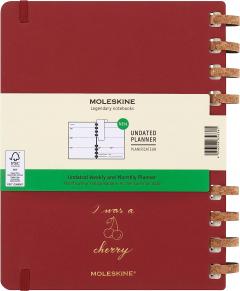 Agenda nedatata - Spiral Planner - XL, Hard Cover - Crush Cherry