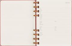 Agenda nedatata - Spiral Planner - XL, Hard Cover - Crush Cherry