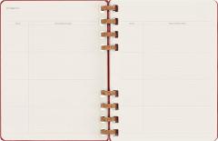 Agenda nedatata - Spiral Planner - XL, Hard Cover - Crush Cherry