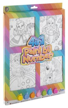Set creativ - Paint by Numbers - 4in1 Girls