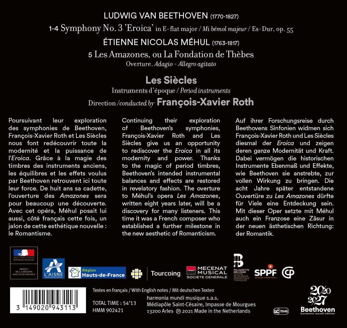Van　No.　'Eroica'　Ludwig　Symphony　Francois-Xavier　Roth　Beethoven:　Beethoven,
