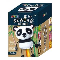 Kit de cusut - Decoratiune topper pentru creion - Panda