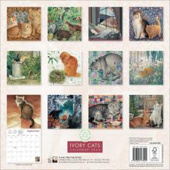 Calendar 2024 - Ivory Cats by Lesley Anne Ivory Wall Calendar