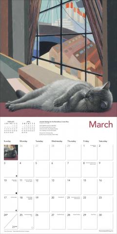 Calendar 2024 - Ivory Cats by Lesley Anne Ivory Wall Calendar