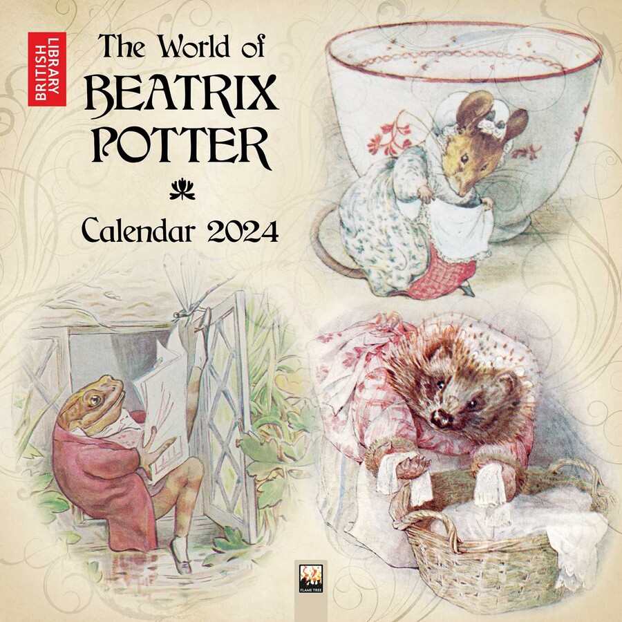 Calendar 2024 British Library Beatrix Potter Wall Calendar Flame