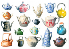 Carte postala - Ceainice col