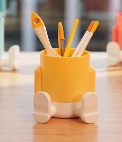 Suport creioane - Mr. Sitty - Galben