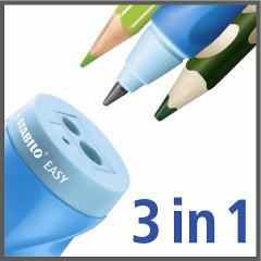 Ascutitoare - EASYsharpener, pentru dreptaci, dubla, petrol