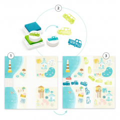 Joc creativ cu stampile - Trafic