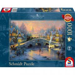 Puzzle 1000 piese - Thomas Kinkade - Spirit of Christmas