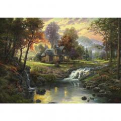 Puzzle 1000 piese - Thomas Kinkade - Mountain Retreat