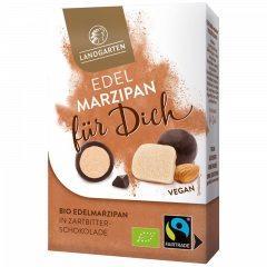 Martipan in ciocolata neagra - 90g Landgarten - BIO + RO-ECO-007