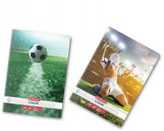 Caiet - A4, 80 file, patratele, motiv Fotbal (mai multe modele)
