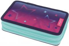 Penar echipat - Pink stars, 23 piese, 2 fermoare