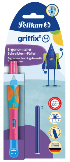 Stilou - Pelikan Griffix - Penita A, pentru dreptaci, Lovely Pink