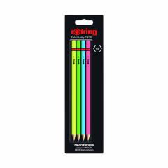 Set 4 creioane grafit neon - Rotring - Blister