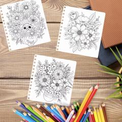 50 Mandale. Carte de colorat pentru adulti - Aranjamente florale