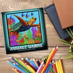 50 Mandale. Carte de colorat pentru adulti - Animale marine