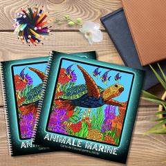 50 Mandale. Carte de colorat pentru adulti - Animale marine
