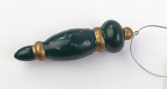 Decoratiune Craciun - Ceramic Ornament on String, petrol 11cm