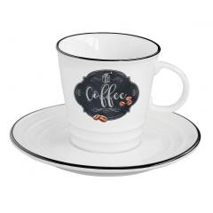 Set cana cu farfurie - Coffee