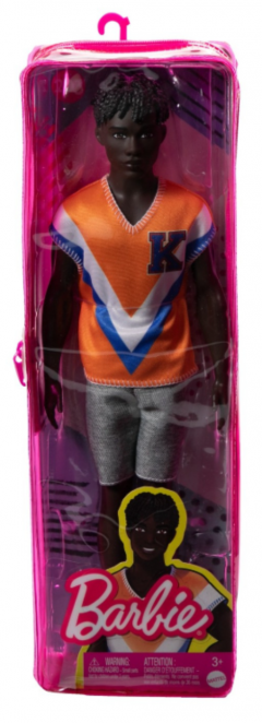 Papusa - Barbie Fashionistas - Baiat brunet cu tricou portocaliu