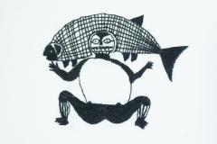 Print de arta inramat - Mimbres - Woman Carrying Fish - Where Are You Taking the Boulder, Andreja?