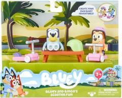 Set 2 figurine - Bluey - Bluey and Bingo's Scooter Fun