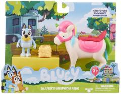Set 2 figurine - Bluey - Bluey's Unipony Ride