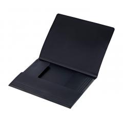 Mapa A4 Strigo, cu elastic - Negru