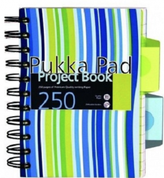 Caiet A6 cu spirala si separator - Project Book - Stripes - Multicolor
