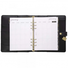 Agenda A6 nedatata - Carpe Diem - Negru