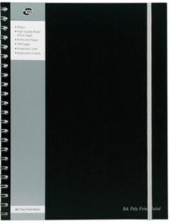 Caiet A4 cu spirala dubla - Negru