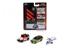 Set Masini metalice - Jurassic - Ford Explorer, Jeep Wrangler, Helikopter