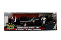 Set Masina metalica - Batmobile, Robin,The Penguin, The Joker