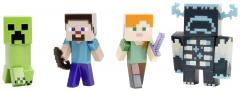 Set figurine metalice - Minecraft - Steve, Alex, Crepper, Warden