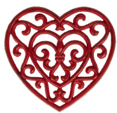 Suport oala - Heart Rhodonea, Red