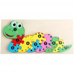 Puzzle din lemn - Sarpe - 10 piese