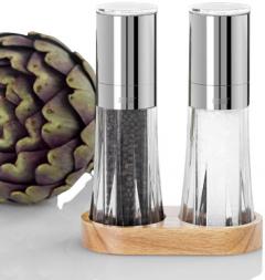 Set 2 rasnite sare si piper - Menage Crystal