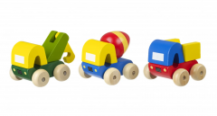 Set 3 camioane de lemn