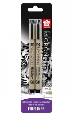 Set 2 linere - Pigma Micron 01 Black