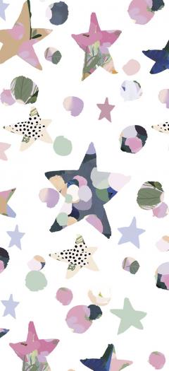 Set 4 hartii de impachetat  - Tissue - Stephanie Dyment - Stars