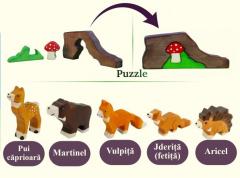 Puzzle 8 piese - Micutii din padure