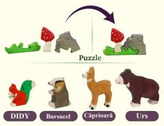 Puzzle 7 piese - Didy veverita Coada-Verde