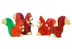 Set 4 figurine - Familie de veverite