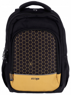 Set ghiozdan - Fagure de miere - Negru